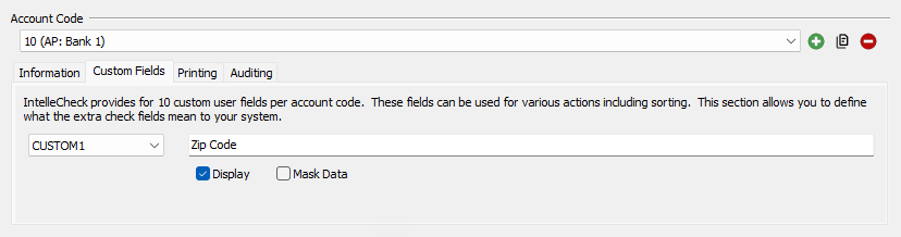 This section is used to create custom user fields. 